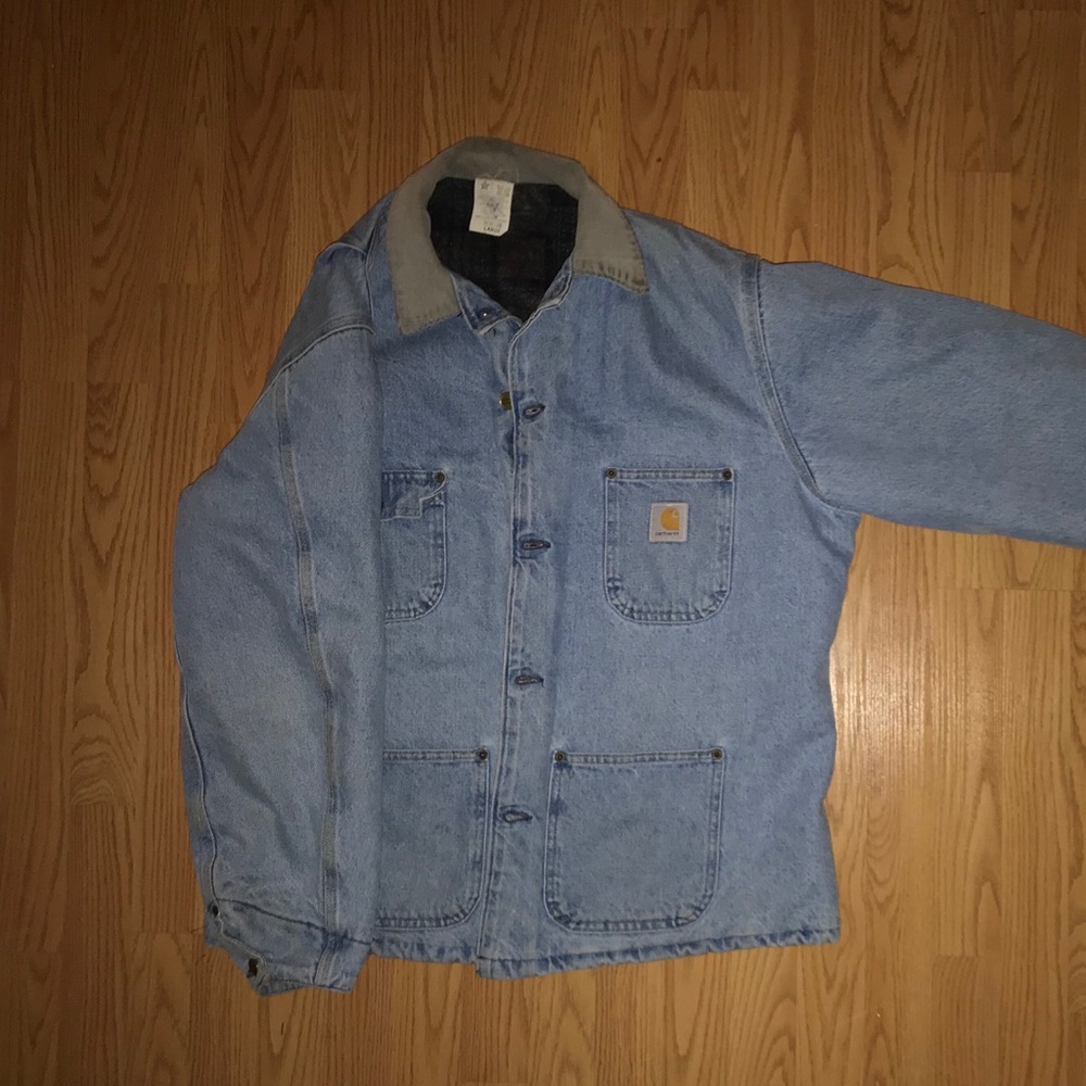 Carhartt Large Light Blue Denim Jacket